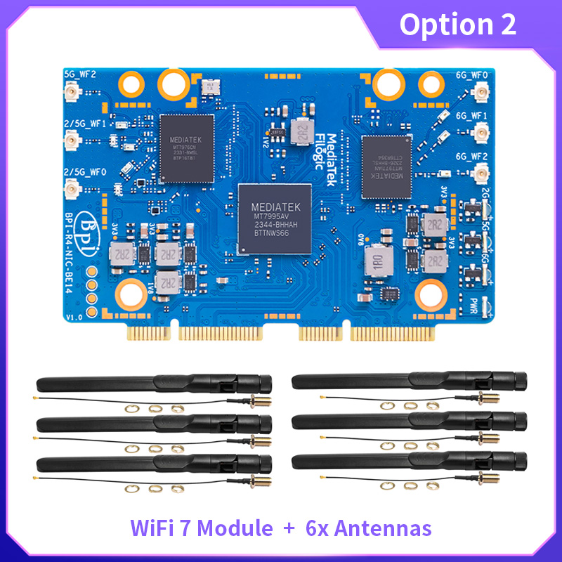 Bananapi Bpi R4 Wifi 7 - BPI-R4-NIC-BE14 WiFi 7-Modul mit MediaTek MT7995AV